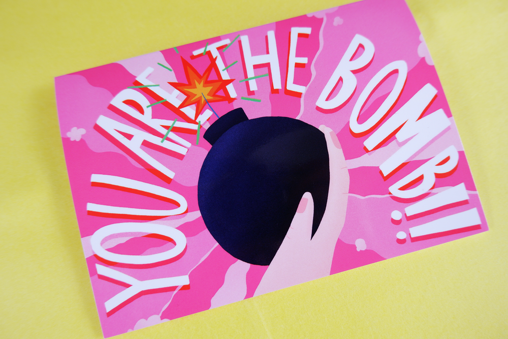 You are the bomb! - premium quality postcard
