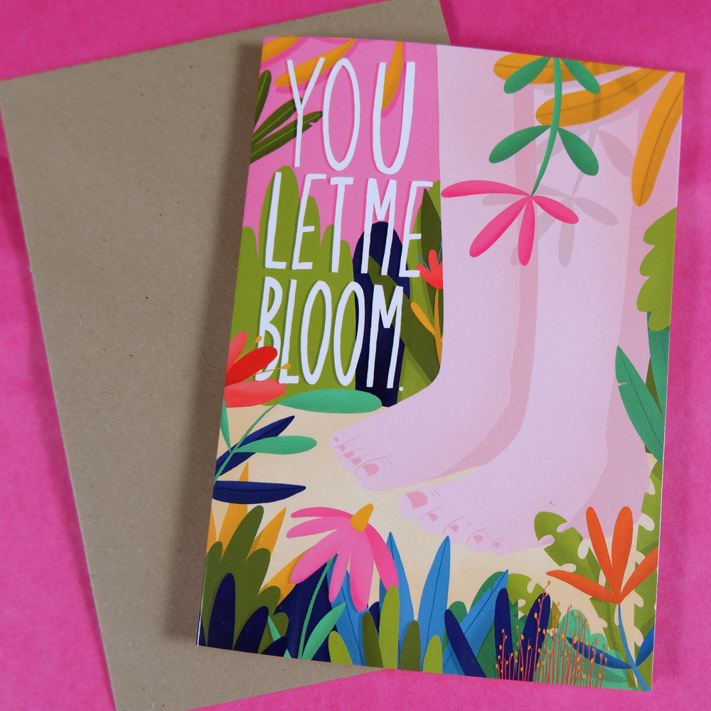 You let me bloom! - premium quality postcard