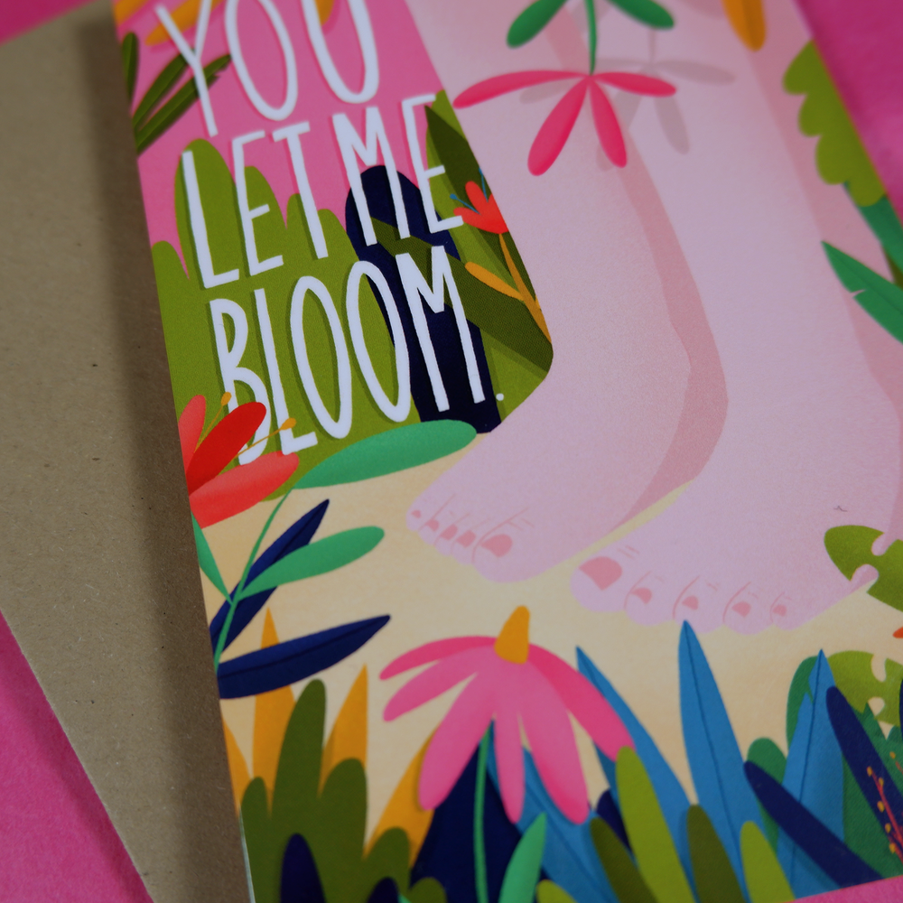 You let me bloom! - premium quality postcard