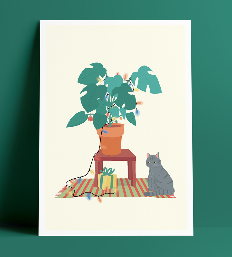 Lulus Christmas tree - A5 print